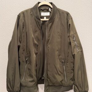Calvin Klein Men's Olive Green Bomber Jacket